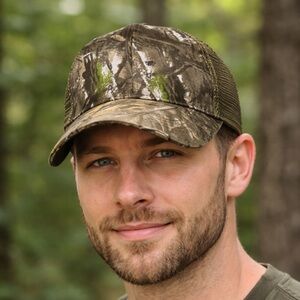 Camo Mesh Back Baseball Cap – Adjustable Fit